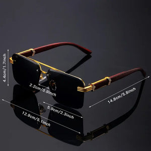 ✨ Frameless Fashion Duo – Lightweight Glasses with Nature-Inspired Temples for Him & Her